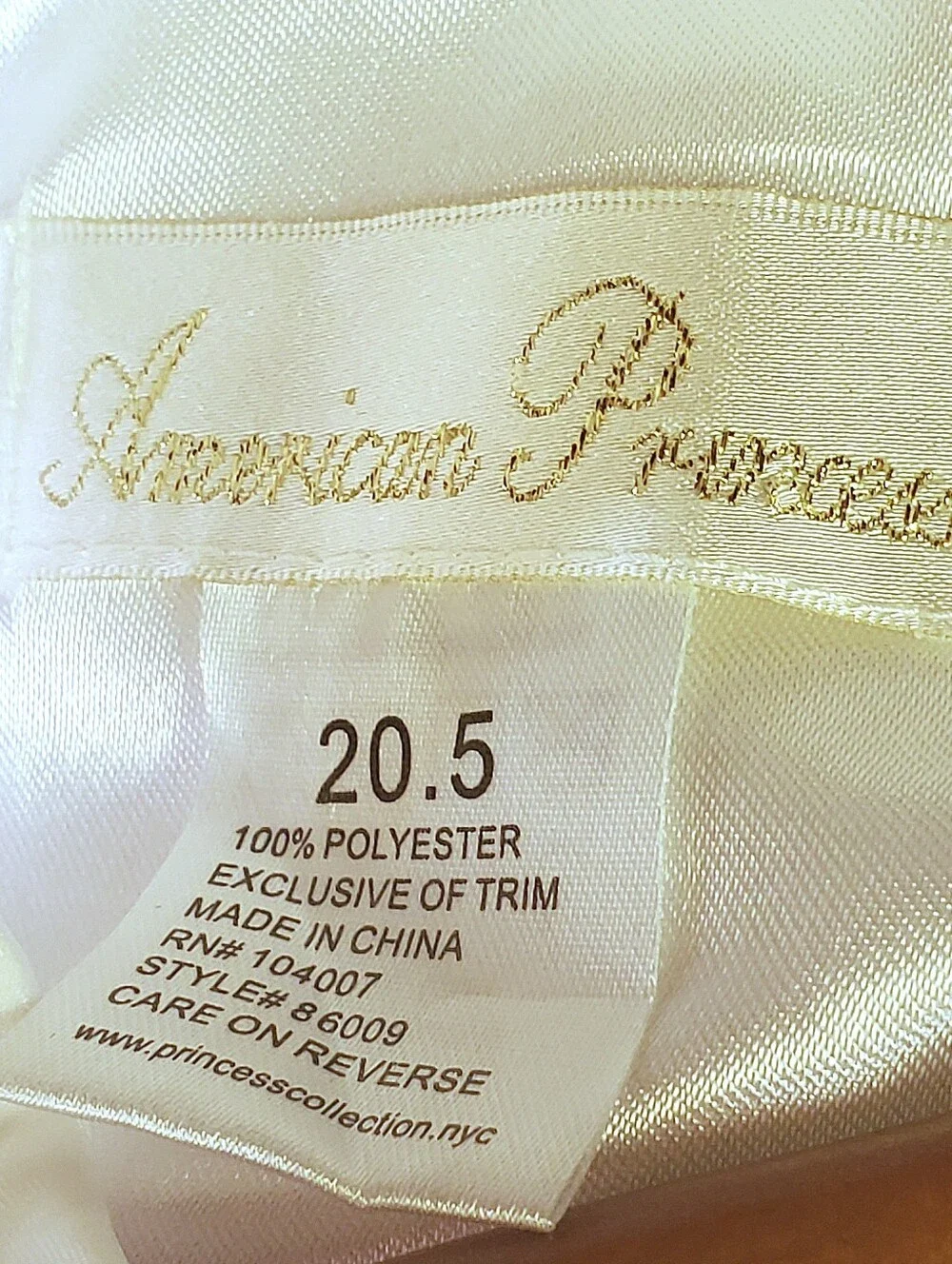 American Princess Girl's White Special Occasion Dress